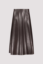 Load image into Gallery viewer, Monari Faux leather skirt in Black Coffee
