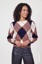 Load image into Gallery viewer, Monari Diamond-Pattered Knitted Jumper
