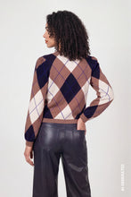 Load image into Gallery viewer, Monari Diamond-Pattered Knitted Jumper
