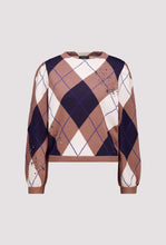 Load image into Gallery viewer, Monari Diamond-Pattered Knitted Jumper
