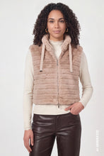 Load image into Gallery viewer, Monari Faux Fur Waistcoat with Stripes
