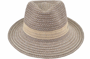 Seeberger Braid Bogart Hat in Taupe