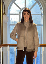 Load image into Gallery viewer, Oakwood Chelly Faux Shearling Reversable Gilet in Taupe
