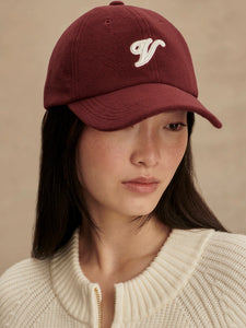 Varley Raina Fleece Cap in New Maroon