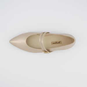 Paul Green Ballerina in Metallic Beige