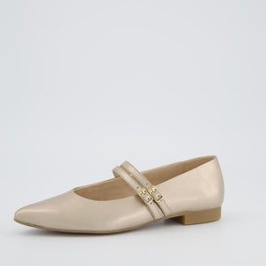 Paul Green Ballerina in Metallic Beige