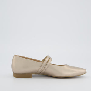 Paul Green Ballerina in Metallic Beige