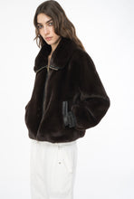 Load image into Gallery viewer, Pinko Mantinea Faux Fur Bomber
