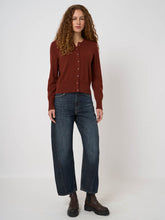 Load image into Gallery viewer, Repeat Fine-Knit Organic Cashmere Cardigan in Flame

