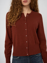 Load image into Gallery viewer, Repeat Fine-Knit Organic Cashmere Cardigan in Flame
