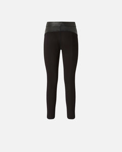 Pinko Leather and Stretch Fabric Trousers