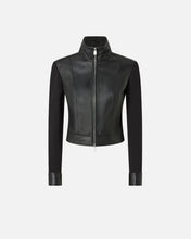 Load image into Gallery viewer, Pinko Dual-Fabric Biker Jacket
