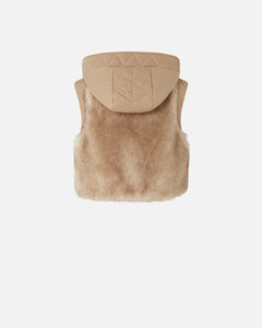 Pinko Padded Faux Fur Gilet with Hood