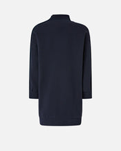Load image into Gallery viewer, Pinko Buttoned Fleece Maxi-Sweater in Navy
