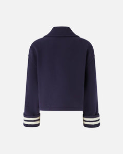 Pinko Short Cloth Pea Coat in Navy