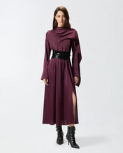 Load image into Gallery viewer, Pinko Dress with Sash in Bordeaux

