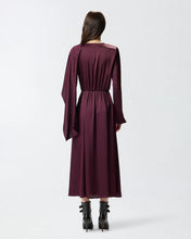 Load image into Gallery viewer, Pinko Dress with Sash in Bordeaux
