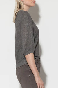 Luisa Cerano Round Neck Sweater in Taupe