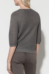 Luisa Cerano Round Neck Sweater in Taupe