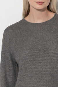 Luisa Cerano Round Neck Sweater in Taupe