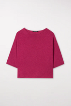 Load image into Gallery viewer, Luisa Cerano Cashmere-Blend Sweater in Berry Pink
