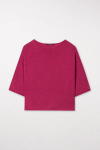 Luisa Cerano Cashmere-Blend Sweater in Berry Pink