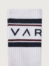 Load image into Gallery viewer, Varley Astley Active Socks in White/Blue Nights
