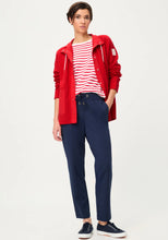 Load image into Gallery viewer, Olsen Sporty Mock Knit Cardigan in Red
