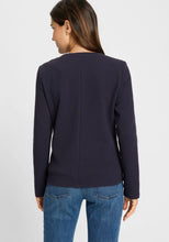 Load image into Gallery viewer, Olsen Long Sleeve Jersey Jacket in  Navy
