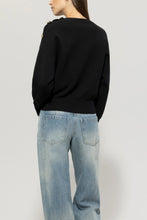 Load image into Gallery viewer, Luisa Cerano Sweater with Button Detail in Black
