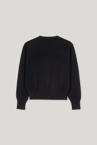 Luisa Cerano Sweater with Button Detail in Black