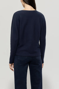 Luisa Cerano V-sweater in Navy