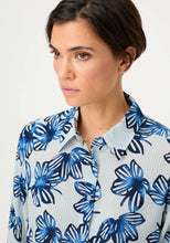Load image into Gallery viewer, Olsen Floral Stripe Shirt in Blue

