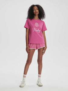 Varley Coventry Branded Tee in Ibis Rose