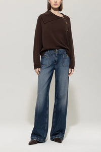 Luisa Cerano Sweater with Button Detail