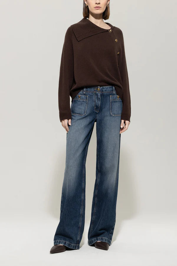 Luisa Cerano Sweater with Button Detail