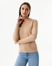 Load image into Gallery viewer, Leo &amp; Ugo V-Sweater with Rhinestones
