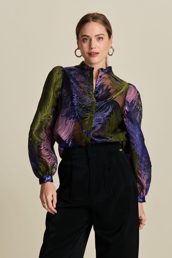 Pom Metallic Blouse