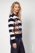 Load image into Gallery viewer, Monari Navy Striped Sweater
