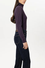 Load image into Gallery viewer, Luisa Cerano Wool-Blend Turtleneck in Plum
