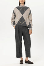 Load image into Gallery viewer, Luisa Cerano Patterned Alpaca-Blend sweater in Grey
