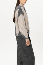 Load image into Gallery viewer, Luisa Cerano Patterned Alpaca-Blend sweater in Gret
