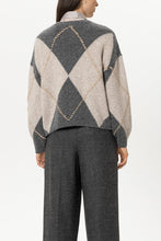 Load image into Gallery viewer, Luisa Cerano Patterned Alpaca-Blend sweater in Gret
