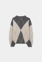Load image into Gallery viewer, Luisa Cerano Patterned Alpaca-Blend sweater in Gret
