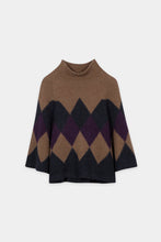 Load image into Gallery viewer, Luisa Cerano Patterned Cape Pullover in Multi
