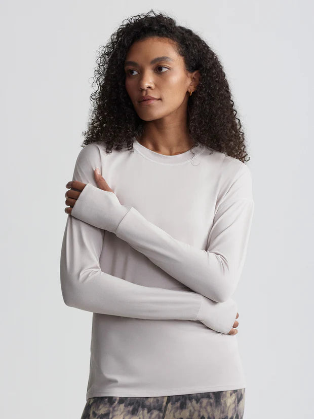 Varley Cella Long Sleeve Tee in Chateau Grey