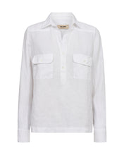 Load image into Gallery viewer, Mos Mosh  Linen Pocket Blouse in White
