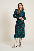 Load image into Gallery viewer, Pom Camo Teal Green Mesh Dress
