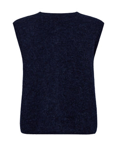 Mos Mosh Almine Thora Knit Vest in Navy