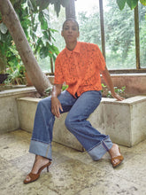 Load image into Gallery viewer, Mos Mosh Lia River Lace Shirt in Spicy Orange
